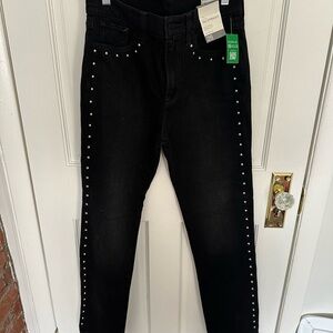 GAP Black '90s Straight Jeans with Stud Accents
